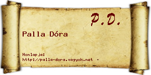 Palla Dóra névjegykártya